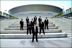  groomsmen at the Super Dome